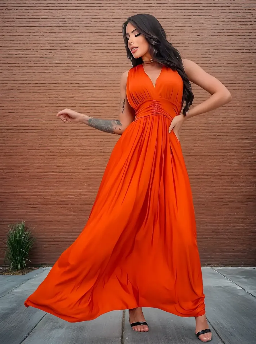 Vestido Longo Madrinha Casamento Convidada Noivado Premium