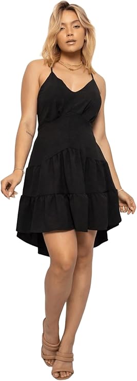 Vestido Feminino com Babados e Amarração nas Costas – Elegante e Fresquinho ves-0011