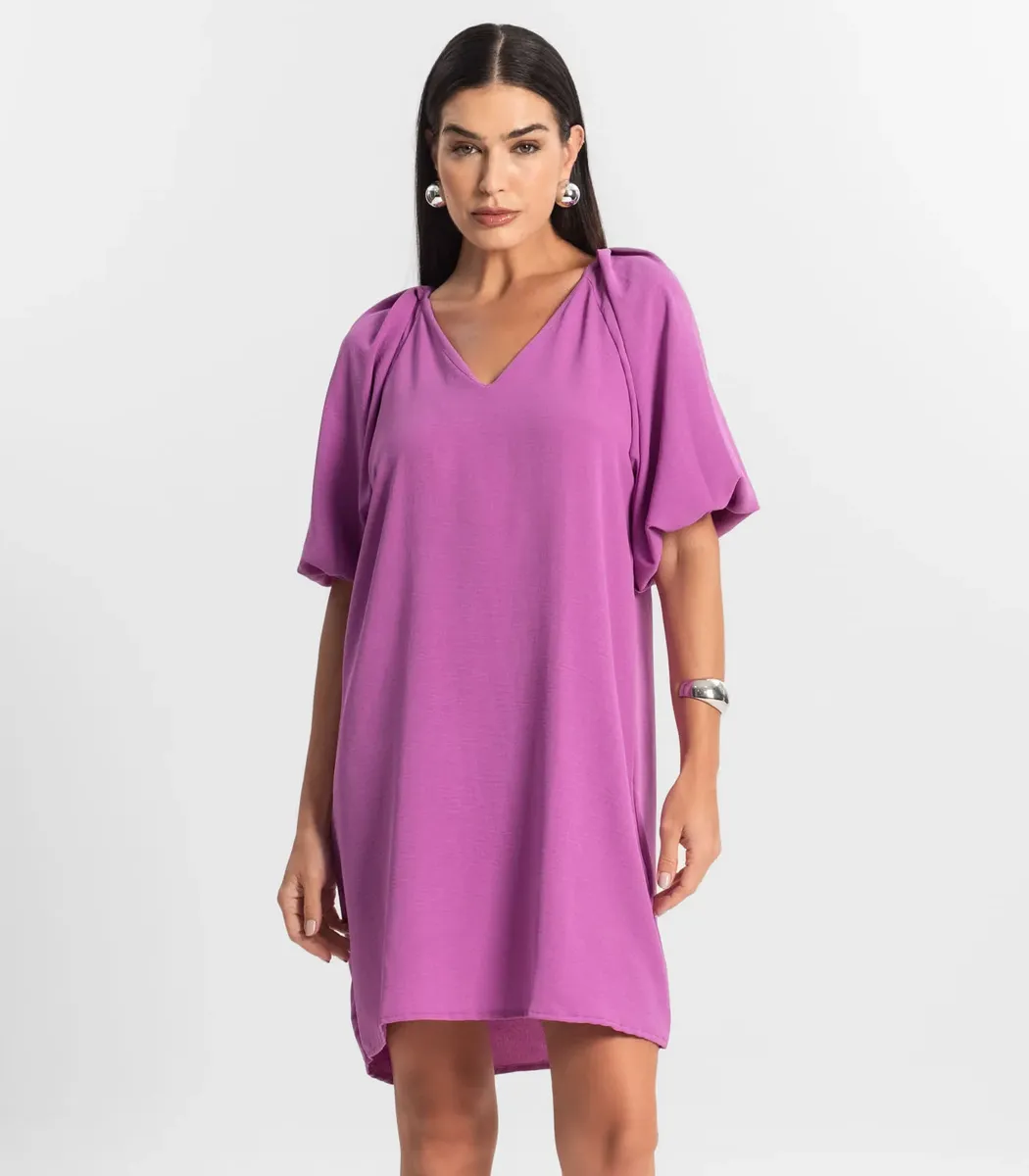 Vestido Feminino Liso Rovitex Roxo